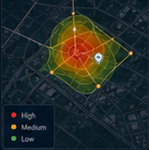 Risk heatmap over Central Power Plant site map